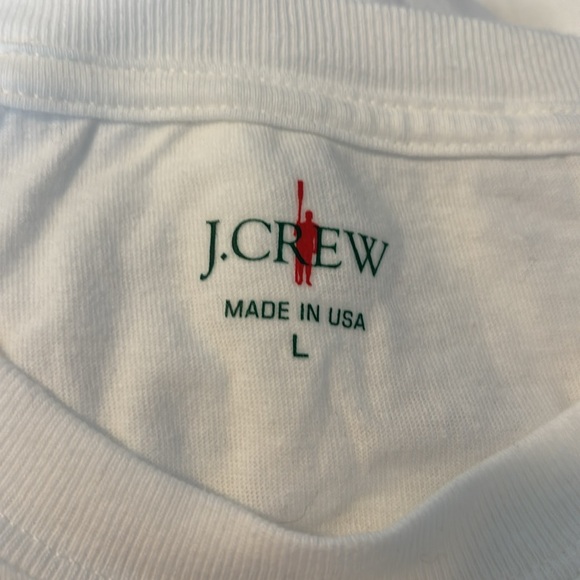 J. Crew NWT men’s white dog guard short sleeve graphic t-shirt size large - Picture 9 of 12